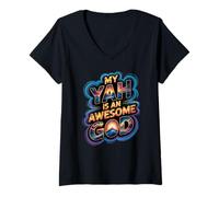 Women's My Yah is an Awesome God V-Neck T-Shirt
