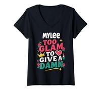 Womens MYLEE Personalized Women's Gift Custom MYLEE V-Neck T-Shirt