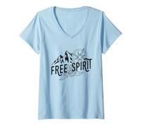 Womens Mystic Gypsy Soul Bohemian Wanderer Psychedelic Hippie V-Neck T-Shirt