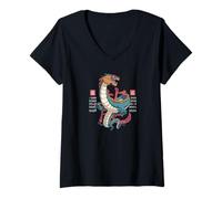 Womens Mystical Chinese Zodiac Year of The Dragon V-Neck T-Shirt