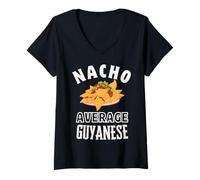 Women's Nacho Average Guyanese Proud Guyana Culture Cinco de Mayo V-Neck T-Shirt