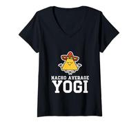 Women's Nacho Average Yogi Funny Yoga Meditation Cinco De Mayo Pun V-Neck T-Shirt