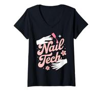 Women's Nail Tech V-Neck T-Shirt