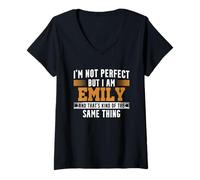 Women's Name I Am Emily V-Neck T-Shirt