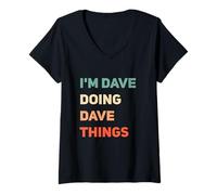 Women's Name I'm Doing Dave Things V-Neck T-Shirt
