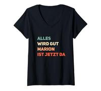 Womens Name Marion Alles wird gut Beste Marion V-Neck T-Shirt