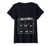 Womens Name The Triangle - Mathematics Triangular Problem Solving V-Neck T-Shirt