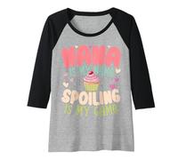 Womens Nana is My Name Spoiling Game Grandmother Grandma Raglan Baseball Tee