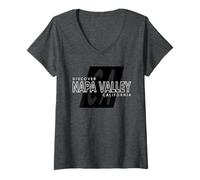 Womens Napa Valley California/Napa Valley CA Performance V-Neck T-Shirt