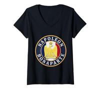 Womens Napoleon Bonaparte French Emperor Symbol V-Neck T-Shirt