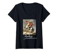 Womens Napoleon Bonaparte Jacques-Louis David Neoclassicism Art V-Neck T-Shirt