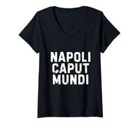 Womens Napoli Caput Mundi Città Simpatica Uomo Donna Bambino V-Neck T-Shirt