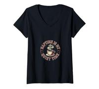 Women's Naptime is My Quiet Time Christian Mom Coffee Faith V-Neck T-Shirt