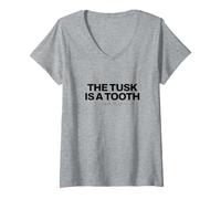 Women's Narwhal - The Tusk is A Tooth - Arctic Animal V-Neck T-Shirt