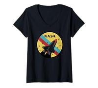 Women's NASA Artemis II NASA Space Shuttle Mission V-Neck T-Shirt