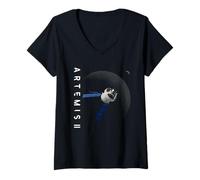 Women's NASA Artemis II Orion Moon Mission V-Neck T-Shirt