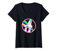 Women's NASA Artemis II Space Shuttle Rocket Moon Mission Patch V-Neck T-Shirt