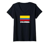 Womens National Pride Colors Tee - Simple Flag Inspired V-Neck T-Shirt