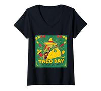 Womens National Taco Day - in Tacos we Trust V-Neck T-Shirt