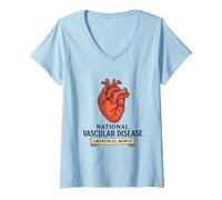 Womens National Vascular Disease Awareness Month V-Neck T-Shirt