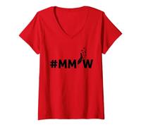 Womens Native America MMIW Awareness - I Wear Red For My Sisters V-Neck T-Shirt