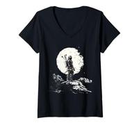 Womens Native American Indian Chief Canyon Native American Pride V-Neck T-Shirt