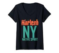 Womens Native Harlem NY Spirit Tee Arrows Tribal Vibe Women Men V-Neck T-Shirt