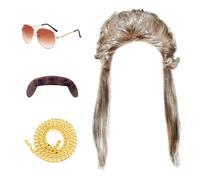 Women's Natural Curly Wigs, Synthetic Curly Headband Wigs for Themed Meetings, Adjustable Men