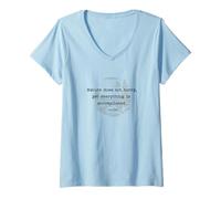 Womens Nature Does Not Hurry Yet Everything is Accomplished Lao Tzu V-Neck T-Shirt