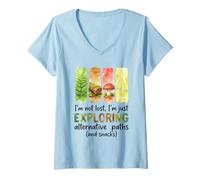 Women's Nature Explorer Alternative Paths Forest Wanderer V-Neck T-Shirt
