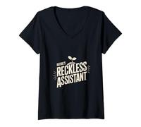 Women's Nature's Reckless Assistant Wildflower Botany V-Neck T-Shirt