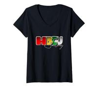 Womens Nautical HBCU Sailing Classic Exceptional Champion Design V-Neck T-Shirt