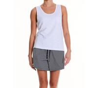 Women's Navy & White Spot Print Pyjama Short Set [RTC] - Size: 18 - Savile Row Company