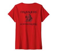 Women's NAYSAYERS Gonna NAYSAY Fun William Shakespeare Meme ON Back V-Neck T-Shirt, Red, Medium