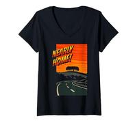 Womens Nearly Home s Almost There s Cornwall s Devon Border View V-Neck T-Shirt