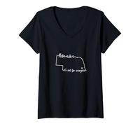 Womens Nebraska Its Uniqueness Not for Everyone V-Neck T-Shirt