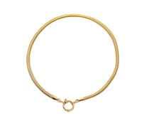 Women's Necklace Heart Pendant Anchor Chain 5 mm Thick Necklace with Soft Round Spring Clasp, Sailor Buckle, Gift Jewelry, Golden Snake Chain for Women