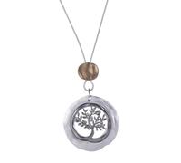 Women's Necklace Heart Pendant Anchor Chain Fashionable and Personalized Long Women's Necklace with Hollow Circle and Geometric Tree of Life Pendant