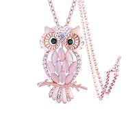 Women's Necklace With Rhinestone Owl Pendant Rhinestone Sweater Chain 1 Piece Professional process