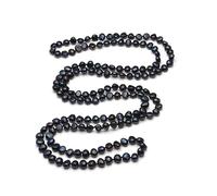 Women's Necklaces Beautiful 120cm Women Long Necklace,Black Grey White Baroque Beads Pearl Necklace Women