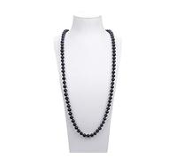 Women's Necklaces Jewelry Pearl Classic 32inch 9mm Black Round Pearl Long Necklace