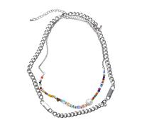 Women's necklaces Urban Classics Peace Bead Layering (x2) Argenté TU