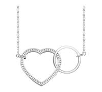 Women's necklaces with pendant & pendant heart ring 925 sterling silver KE1645-051-14-L80v ONE SIZE