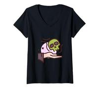 Womens Necromancy Necromancer I Make Friends V-Neck T-Shirt