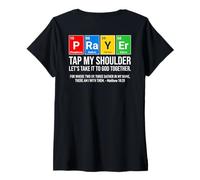 Women's Need Prayer Chemistry Elements Science Teacher V-Neck T-Shirt