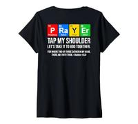 Women's Need Prayer Chemistry Elements Science Teacher V-Neck T-Shirt