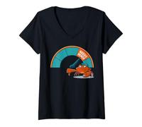 Women's Needs Beach Grumpy Crab Meter Summer Vacation V-Neck T-Shirt