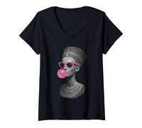 Women's Nefertiti Ancient Queen V-Neck T-Shirt