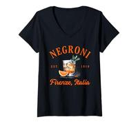 Womens Negroni Lover Firenze Italia Italian Travel Florence Italy V-Neck T-Shirt