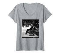 Women's Neil Hannon Divine Comedy Singer By Michael Robert Williams V-Neck T-Shirt